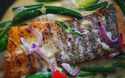 Grilled Salmon in Coconut Milk